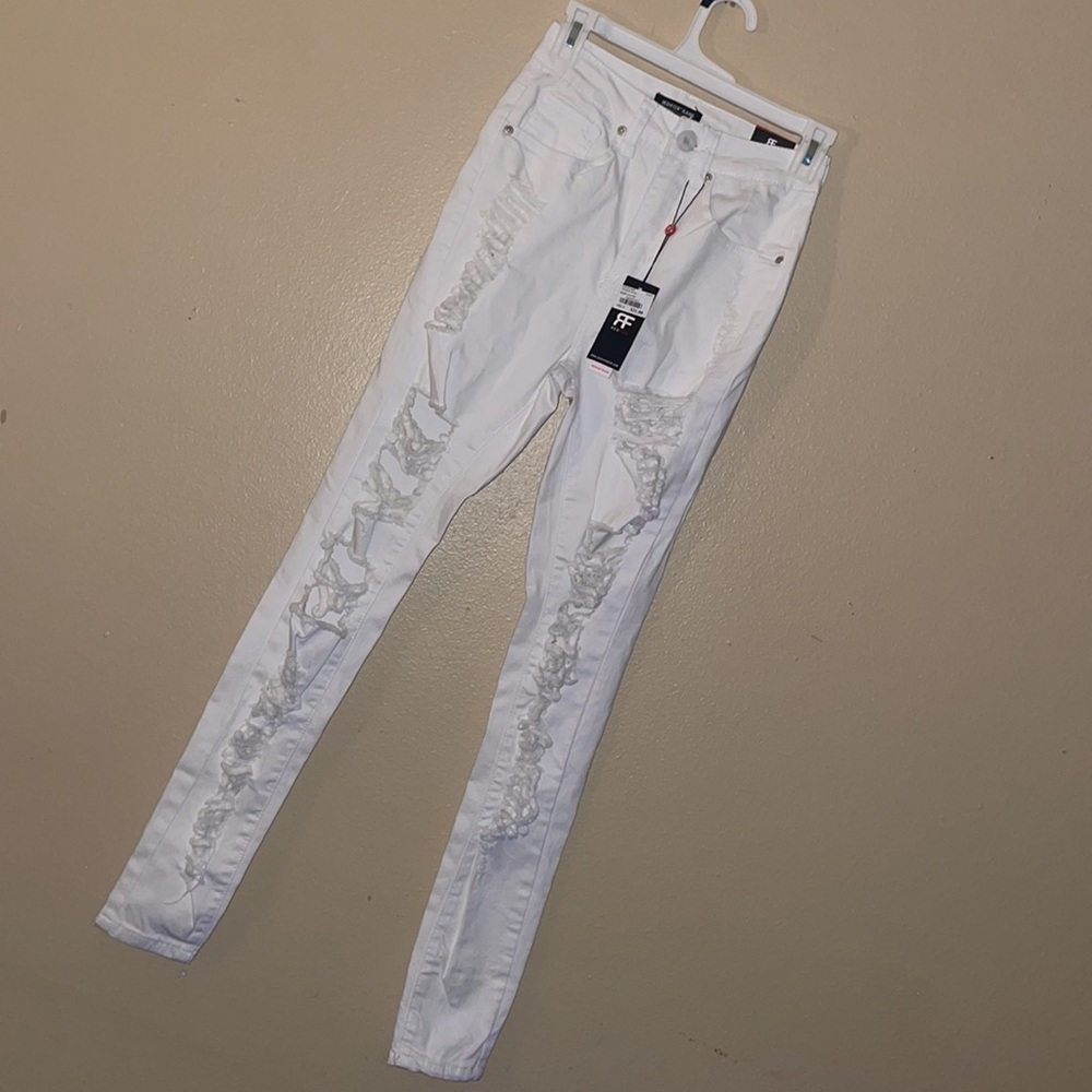 White ripped jeans!